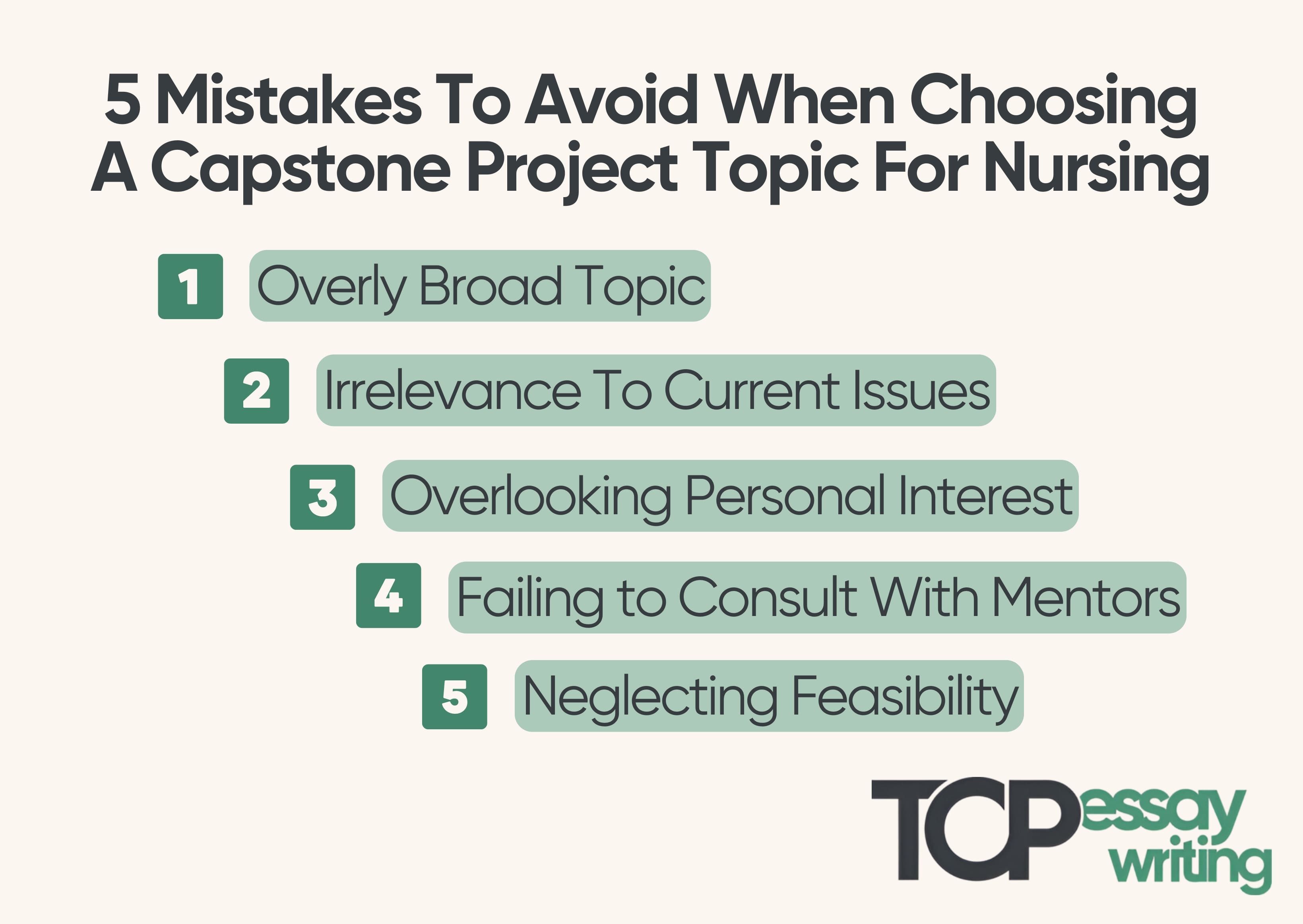 Mistakes to avoid when choosing a capstone project topic for nursing