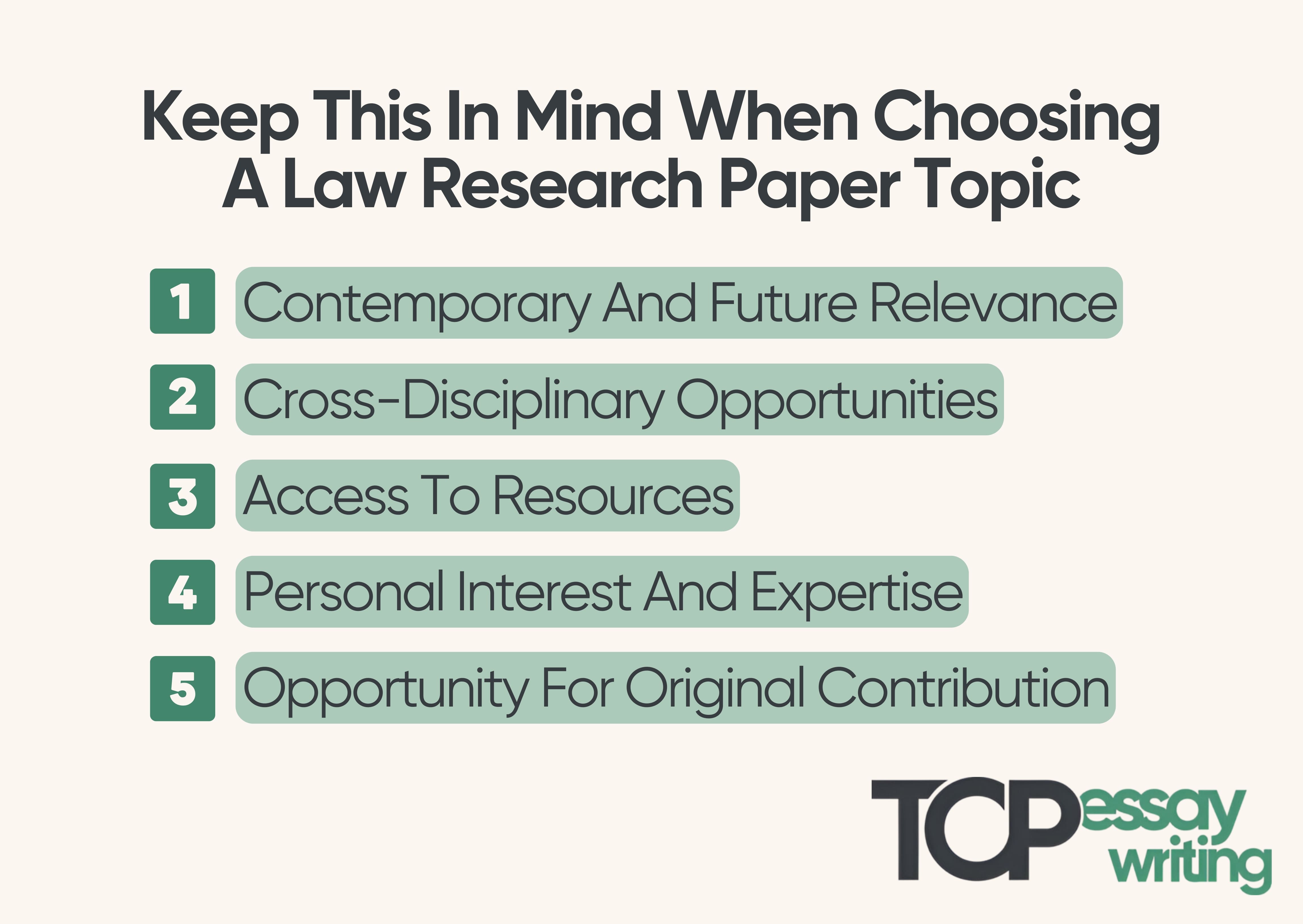 How to choose law research paper topic